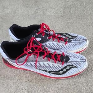 Saucony Red and White Athletic Sneakers